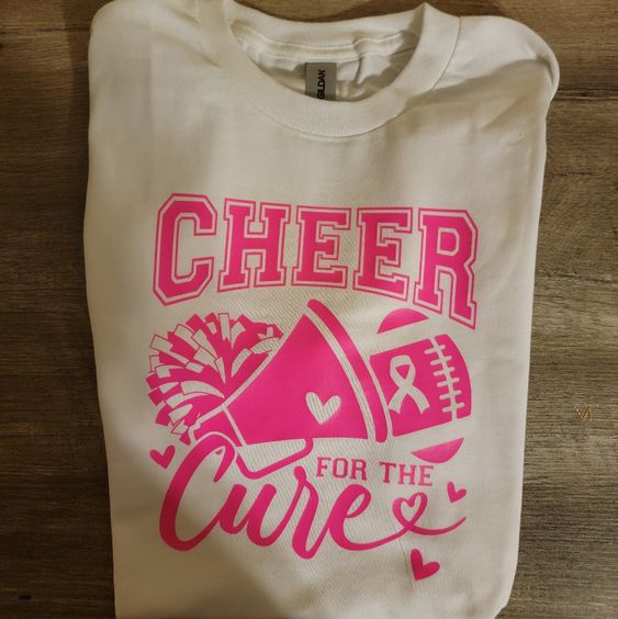 Cheer For A Cure! Breast Cancer Awareness T Shirts! | Color: Pink/White | Size: Various