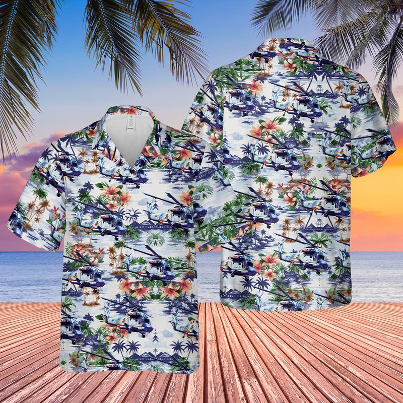 Us Navy Kaman Sh-2G Super Seasprite Hawaiian Shirt, Short Sleeve Hawaiian Shirt For Men