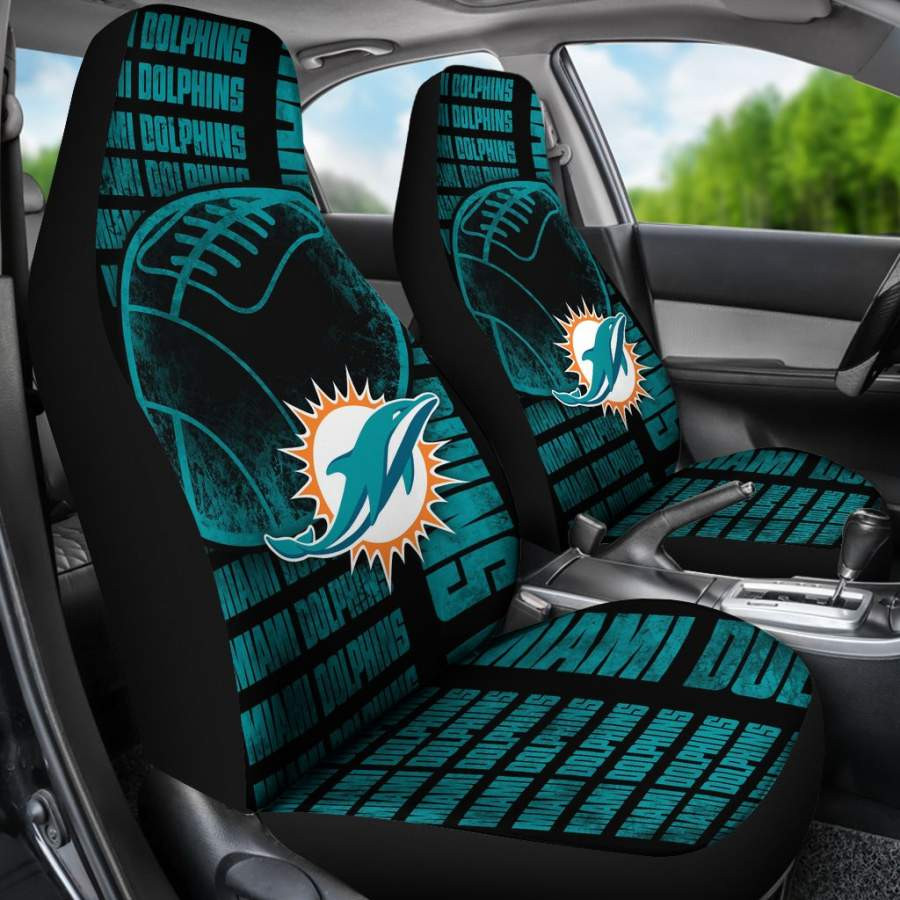 Gorgeous The Victory Miami Dolphins Car Seat Covers CSC1279