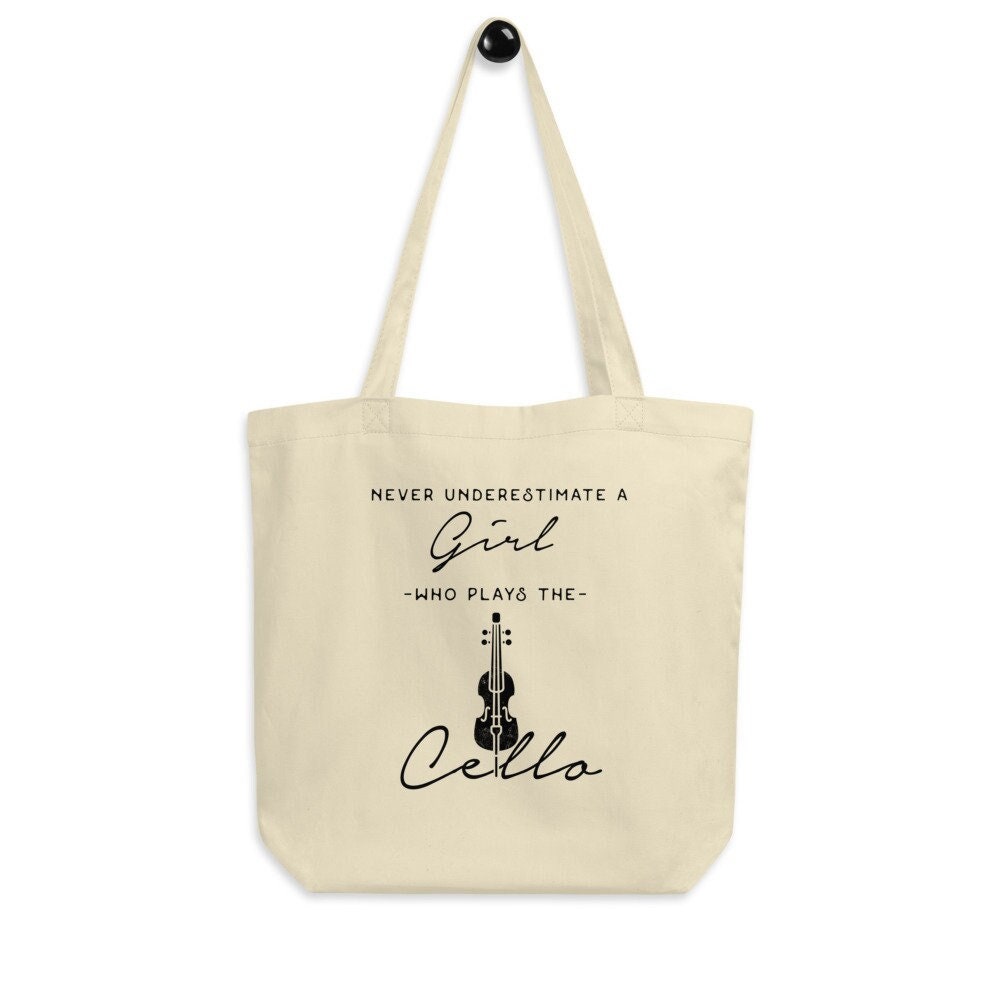 Cello Canvas Tote Bag – Cello Eco Tote Bag, Music Tote Bag, Music Lesson Bag, Instrument Tote Bag, Musician Tote Bag, Funny Cellist Tote Bag