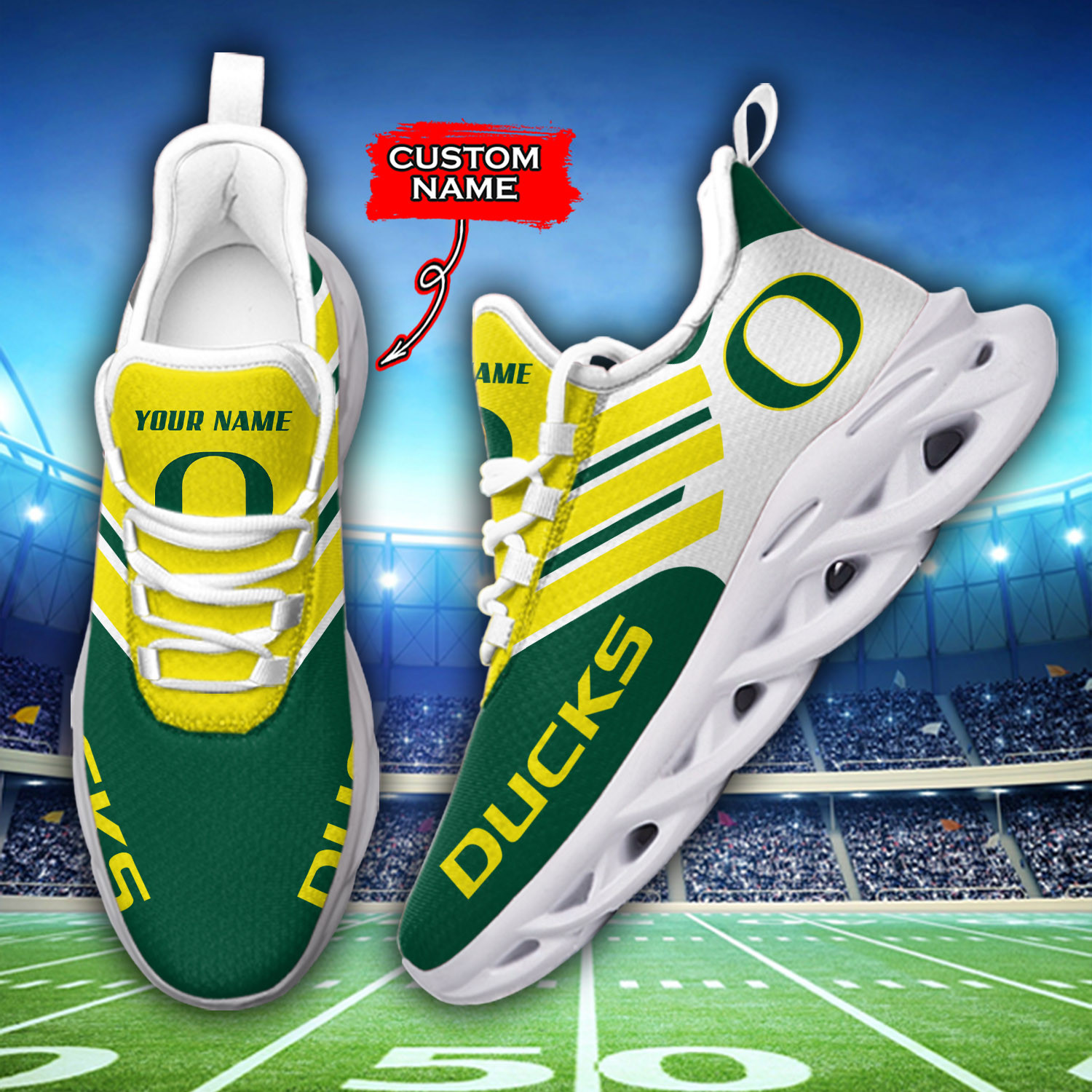 Oregon Ducks Max Soul Shoes Sneakers For Men And Women 133