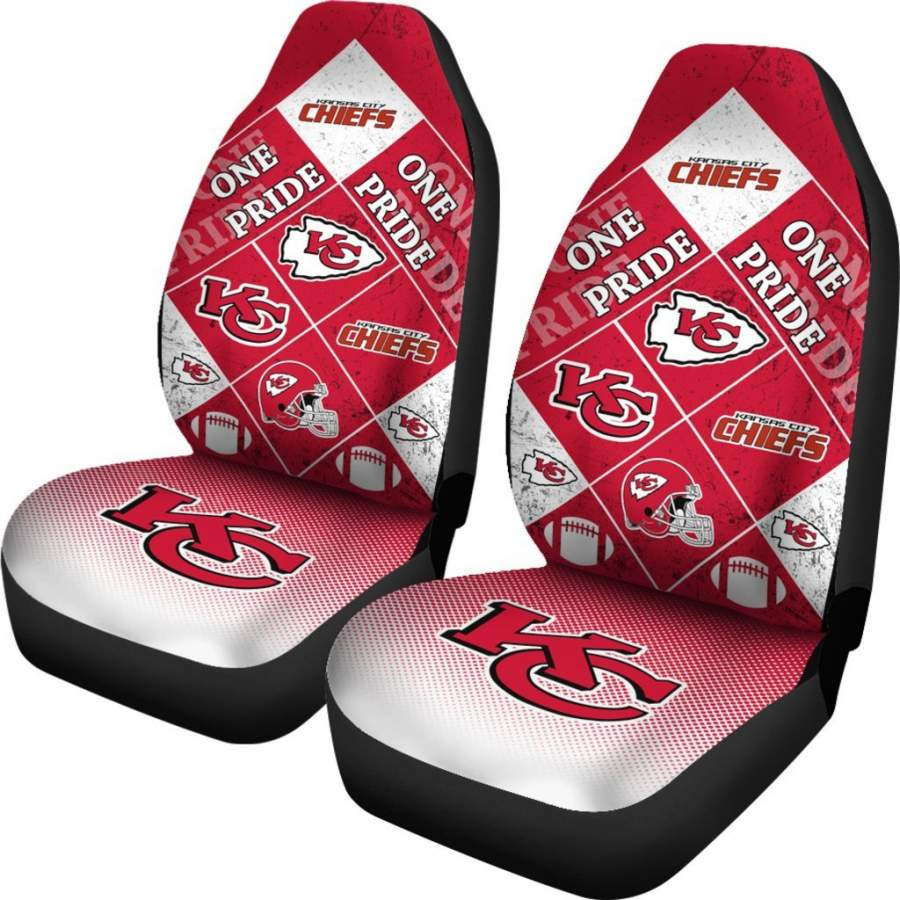 Colorful Pride Flag Kansas City Chiefs Car Seat Covers CSC9262