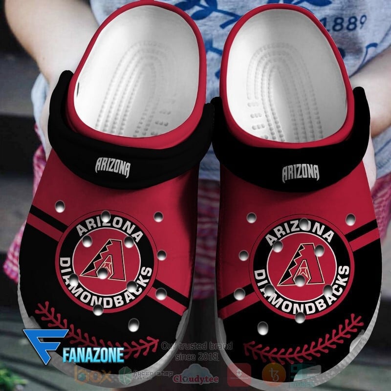 Arizona Diamondbacks Logo Baseball MLB Black Red Crocss Classic Clogs Shoes Ver634