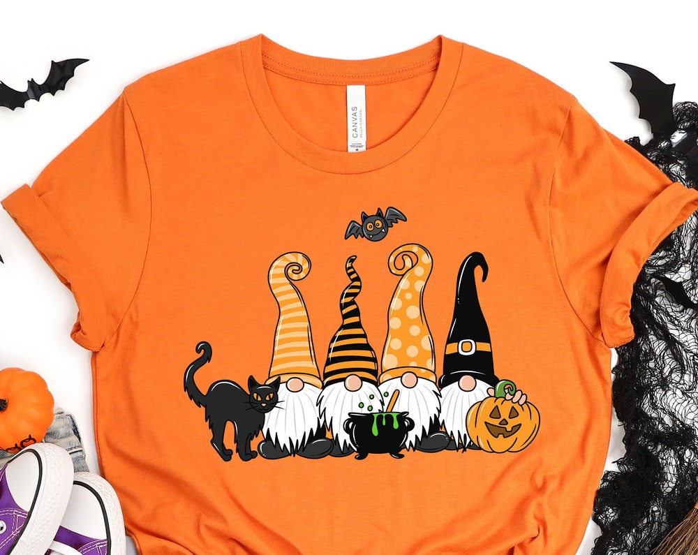 Halloween Gnomes Shirt, Halloween Shirt, Halloween Gnomes T-Shirt, Halloween Funny Shirt, Halloween Gnome Tee, Halloween t-shirt  - Onlyshirt Fashion