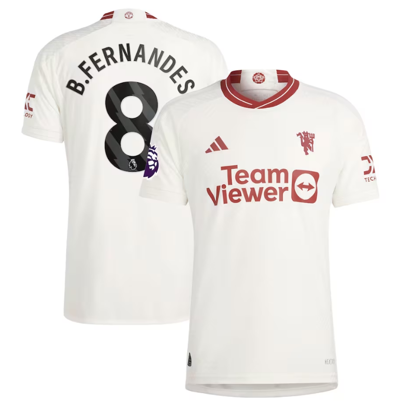 Bruno Fernandes Manchester United 2023/24 Third Player Jersey – White