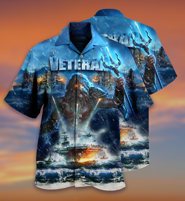 Veteran And Ocean Hawaiian Shirt Summer Beach Clothing Clothes For Men Women Ht