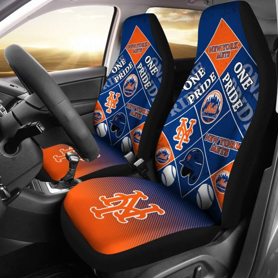 Colorful Pride Flag New York Mets Car Seat Covers CSC8752