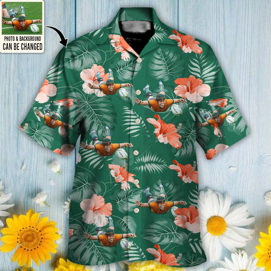 Rugby You Want Tropical Style Custom Photo – Hawaiian Shirt – Personalized Photo Gifts