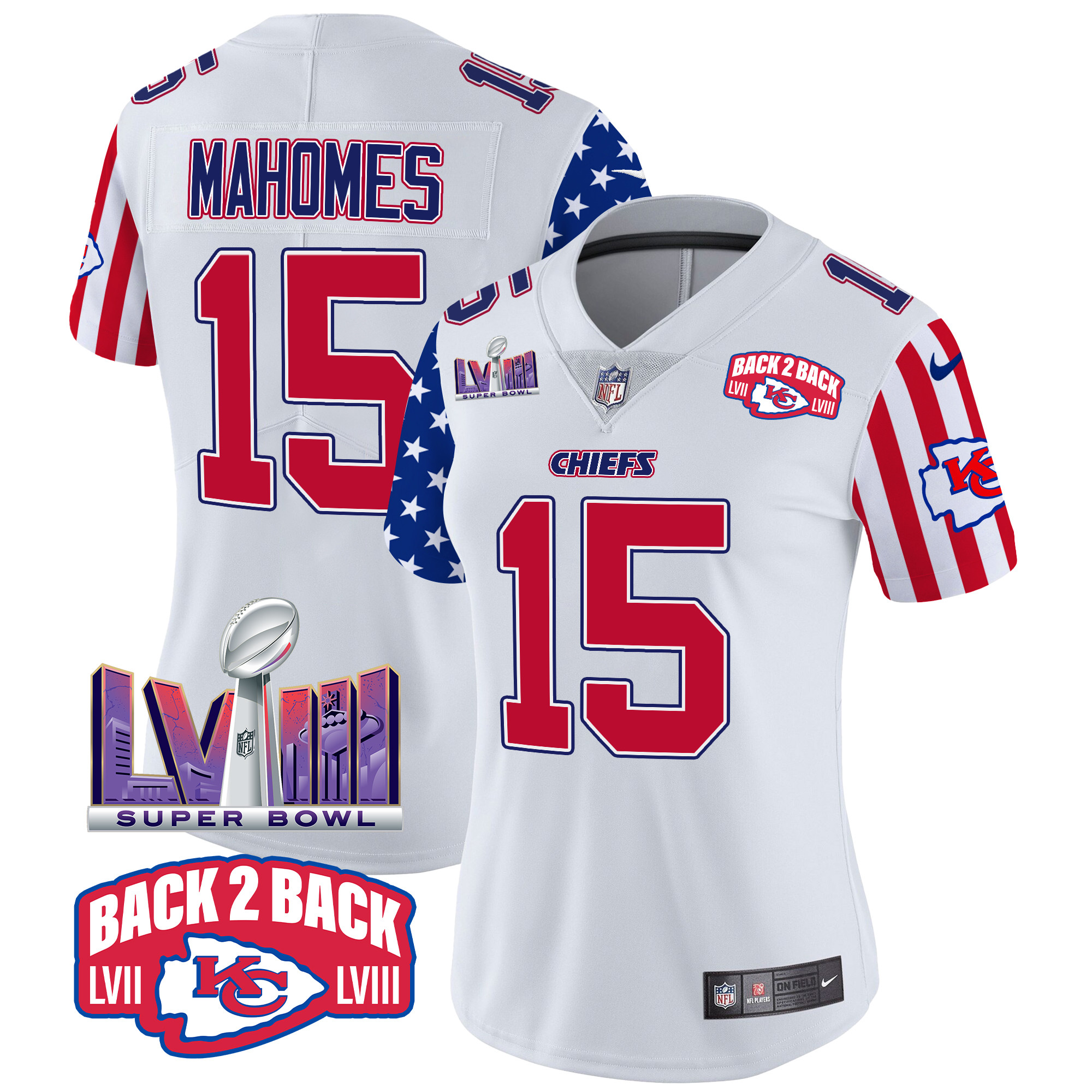 Women’S Chiefs American Style Vapor Limited Jersey – All Stitched