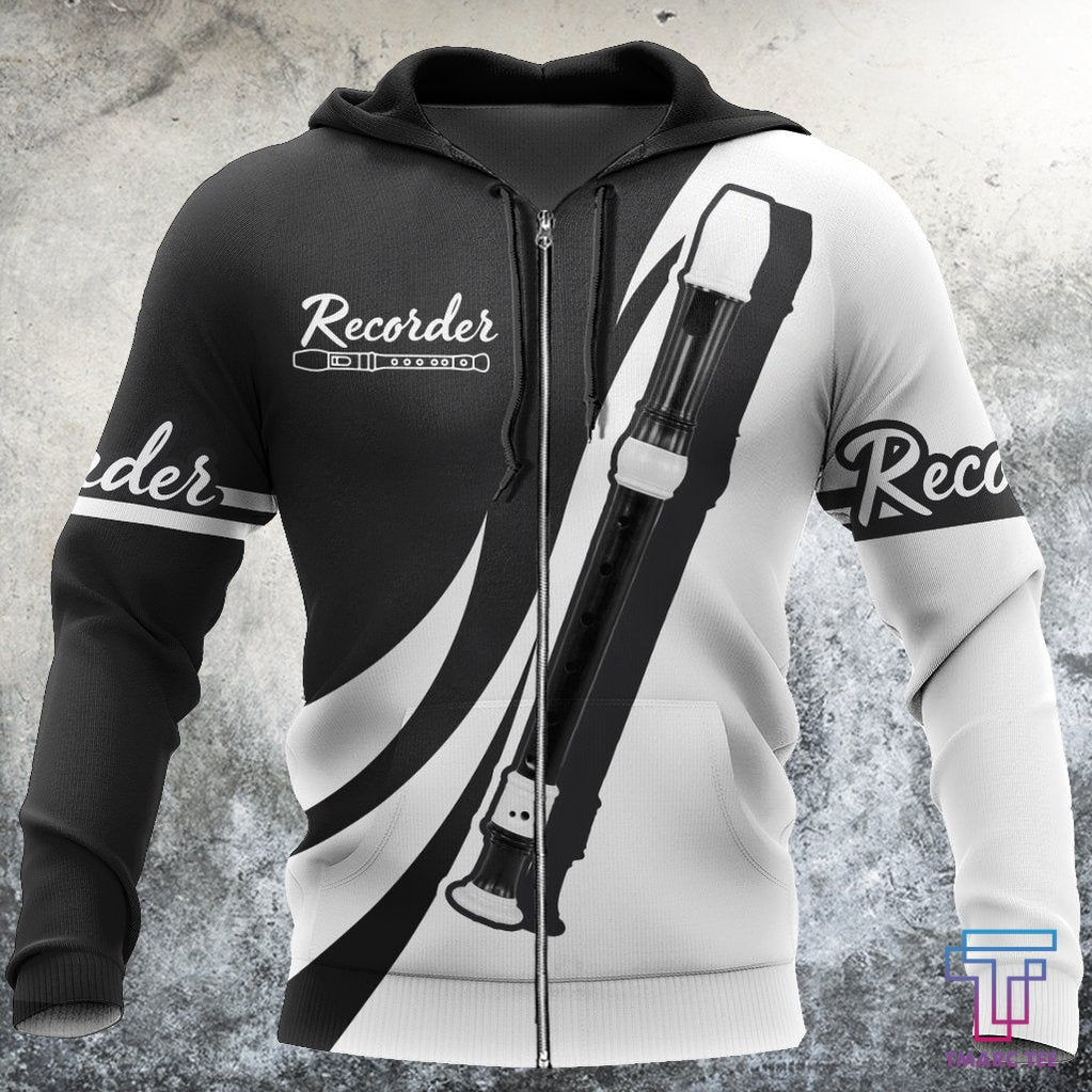 Recorder Music D Hoodie Shirt For Men And Women Hg Hac 3D All Over Printed Custom Text Name