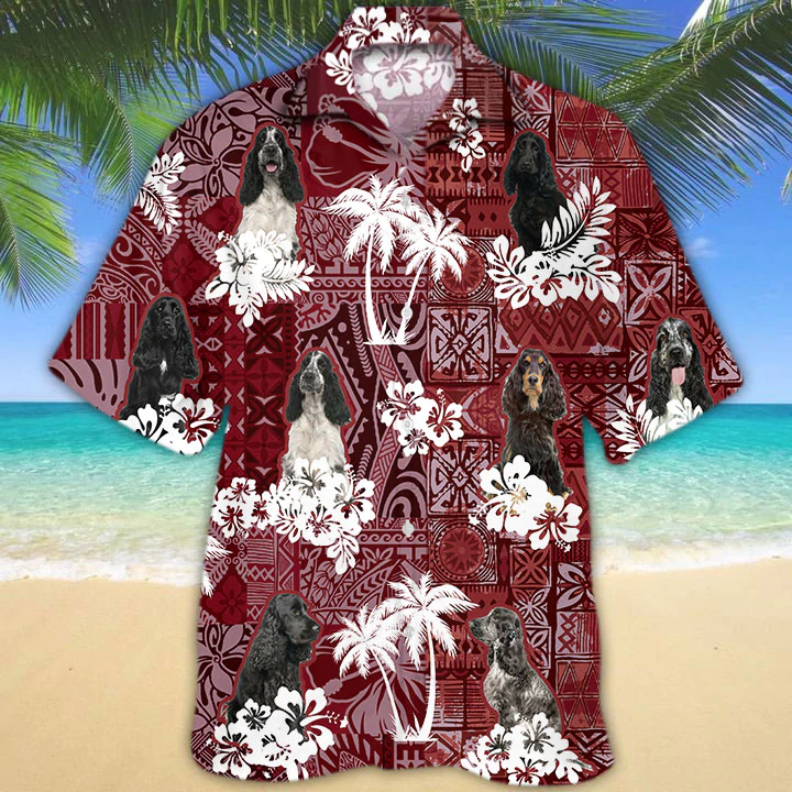 English Cocker Spaniel Red Hawaiian Shirt, Gift For Dog Lover Shirts, Animal Summer Shirts