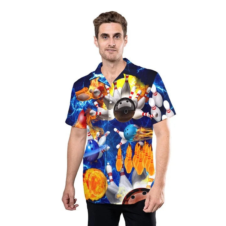 Bowling Hawaiian Shirt For Men Women, 3D All Over Printed Bowling Hawaii Aloha Shirt