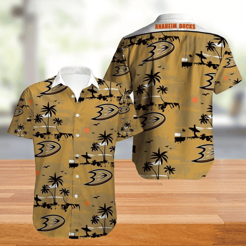 Anaheim Ducks Hawaiian Shirt Tropical Flowers Summer For Fans