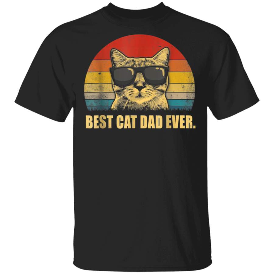 Best Cat Dad Ever Cat Dad Father day Vintage gift T Shirt