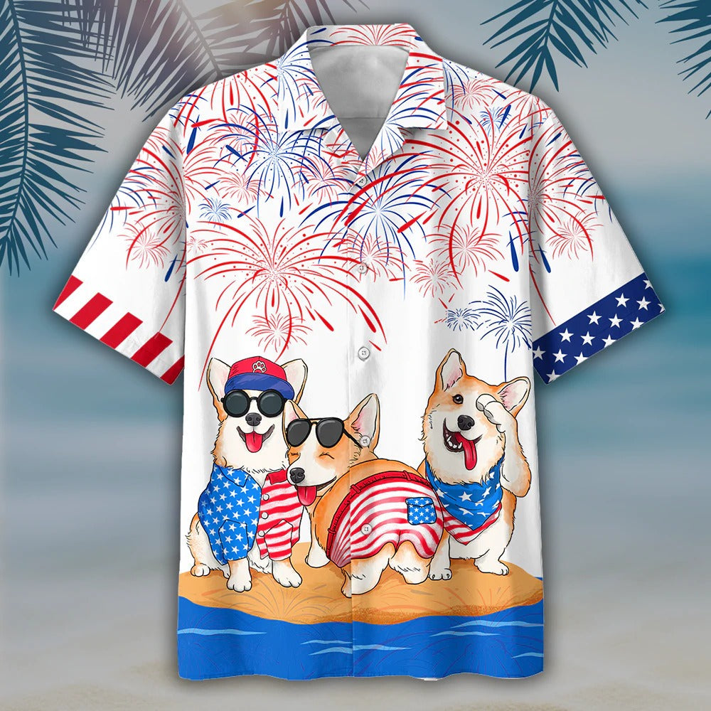 Corgi Hawaiian Shirts – Independence Day Is Coming, Independence’S Day Gift, Dog Lover Gifts