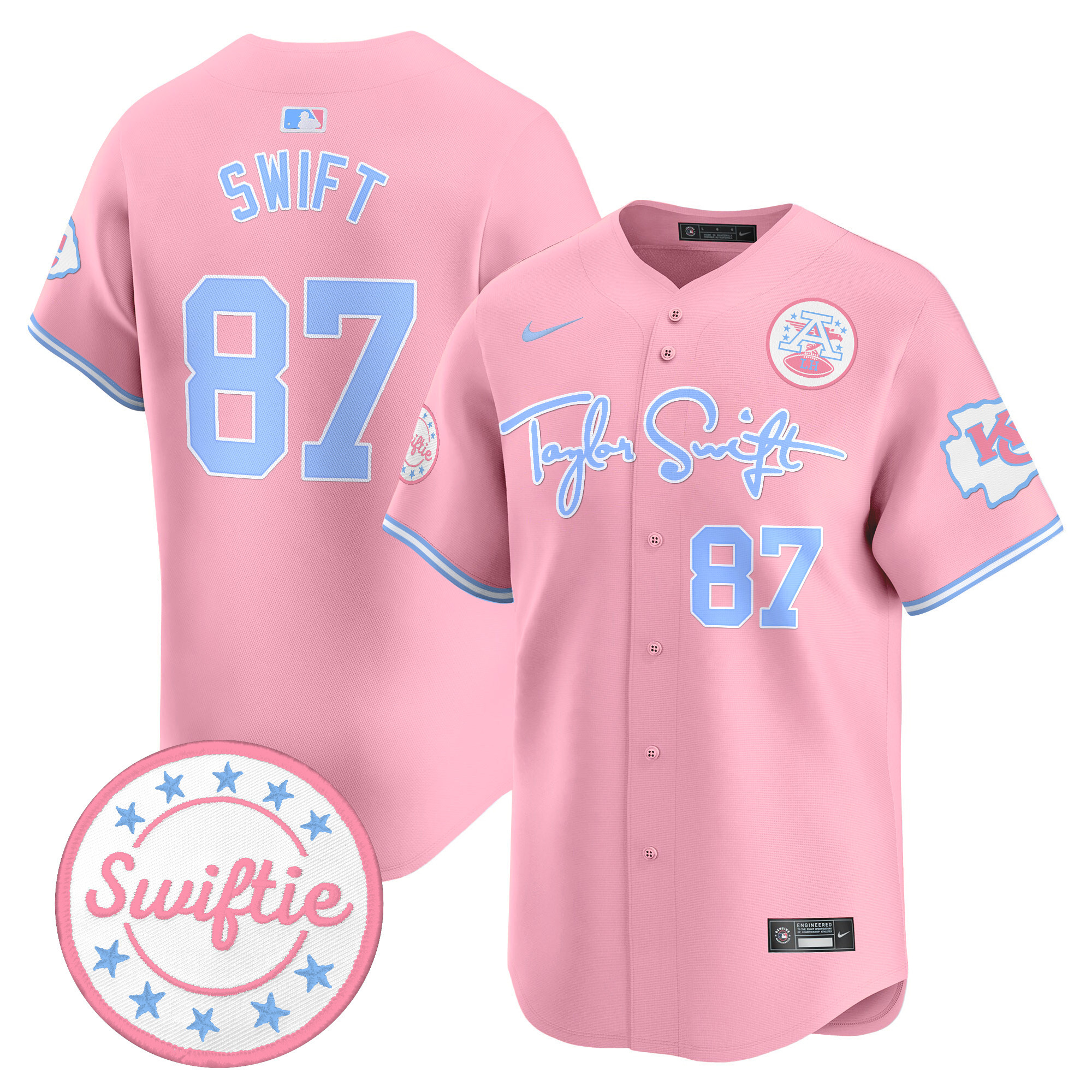 Unisex Chiefs Taylor Swift Bubblegum Pink Vapor Premier Limited Jersey – All Stitched