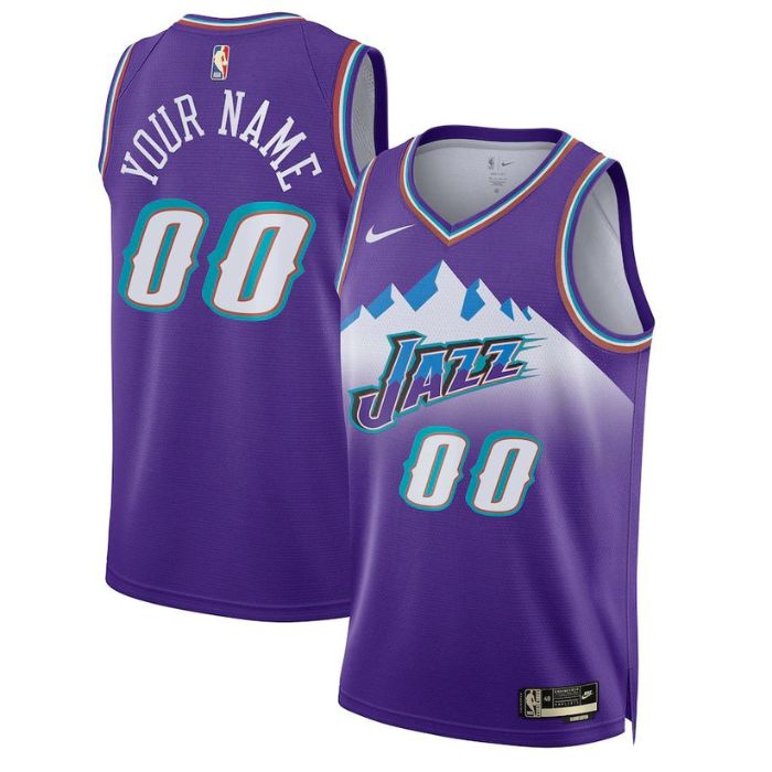 Utah Jazz Unisex 2023 Custom Swingman Pro Official Jersey – Classic Edition – Purple