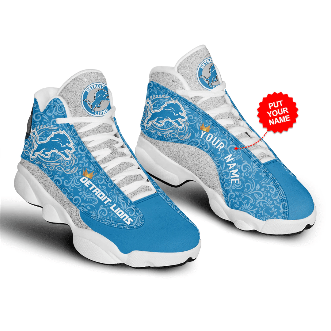 Detroit Lions Air Jordan 13 Shoes Personalized JD13 V1418