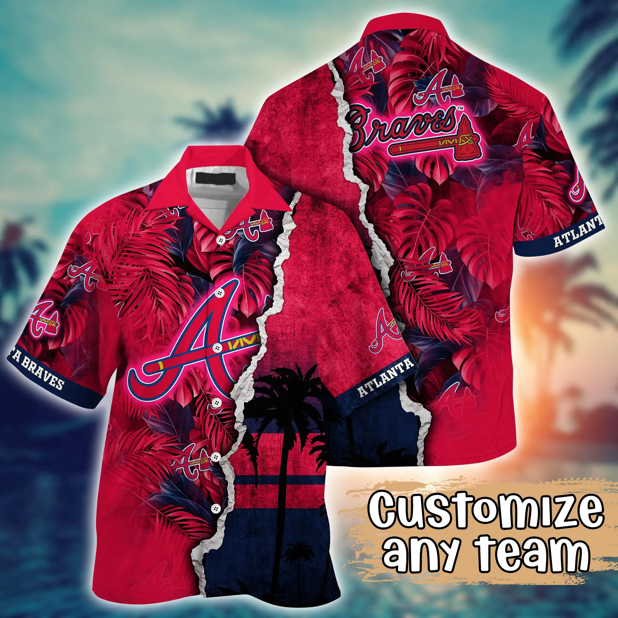 Atlanta Braves Mlb Hawaiian Shirt Custom Festivals Ball Game Shirts