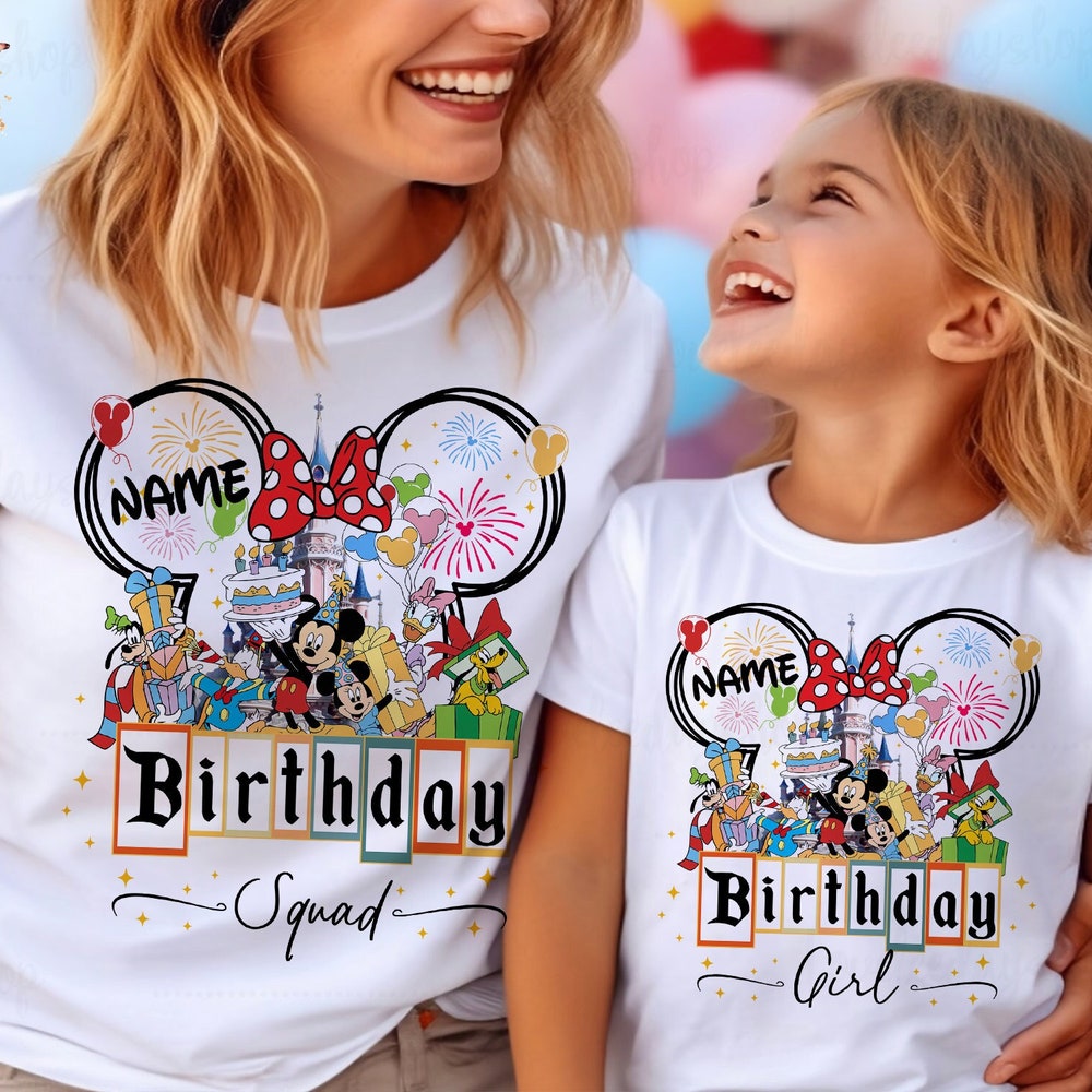 Disney Birthday Trip Shirt, Disney Girl Shirts, Disney Boys Shirts, Disney Birthday Squad, Matching Disney Shirts, Disney Custom Shirt Ml66 X Rotic Style ! Blueshirtfarm