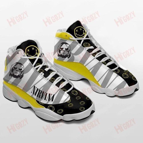 Nirvana Band Personalized Tennis Shoes Air Jd13 Sneakers Gift For Fan Jd13 Sneakers Personalized Shoes Design New Fashion