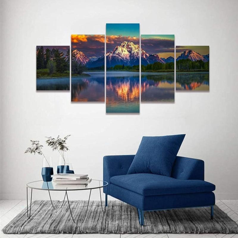 Mountain Grand Teton Canvas Paintings Posters Designed By LightMyShirt x Halloween Collection From Snorider