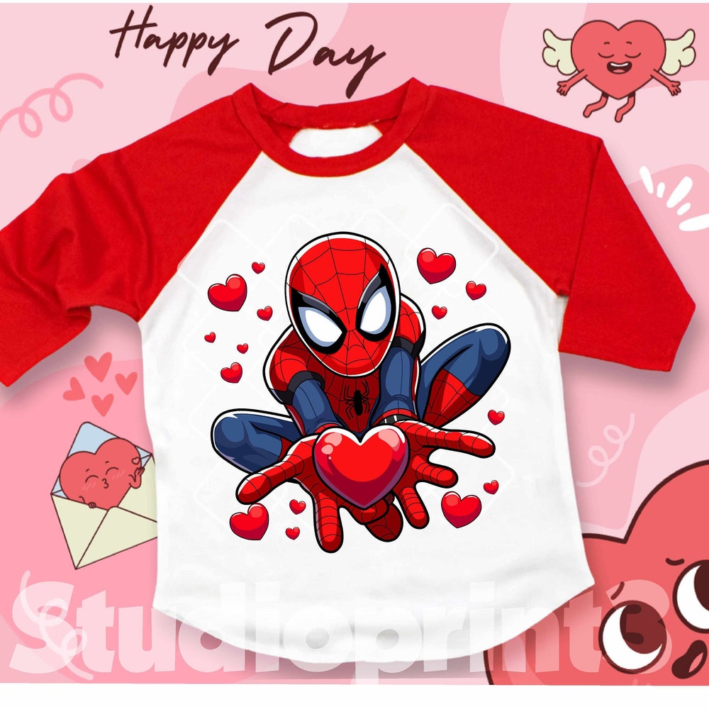 Spider Valentines Day T-Shirt, Funny Spidey Valentine'S Day T-Shirt, Valentines Day Couple Matching Shirts, Cute Valentine Gift,Unisex Shirt X Peckshirt