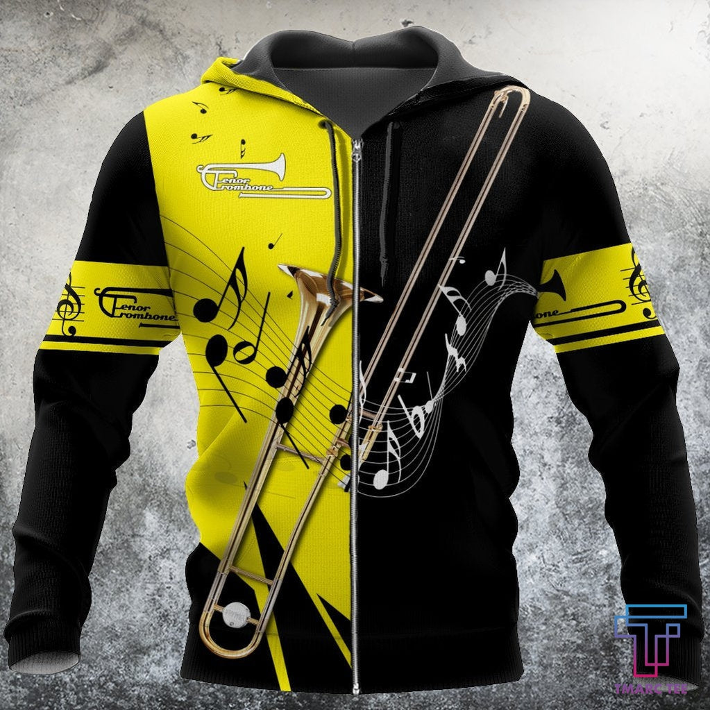 Teno Trombone Music D Hoodie Shirt For Men And Women Hg Hac 3D All Over Printed Custom Text Name