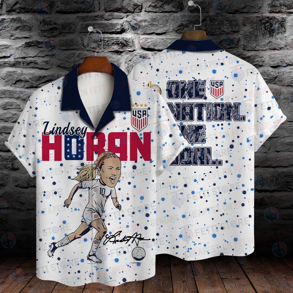 Lindsey Horan  Uswnt Women 2023 Home 3D Print Hawaiian Shirt Shusw