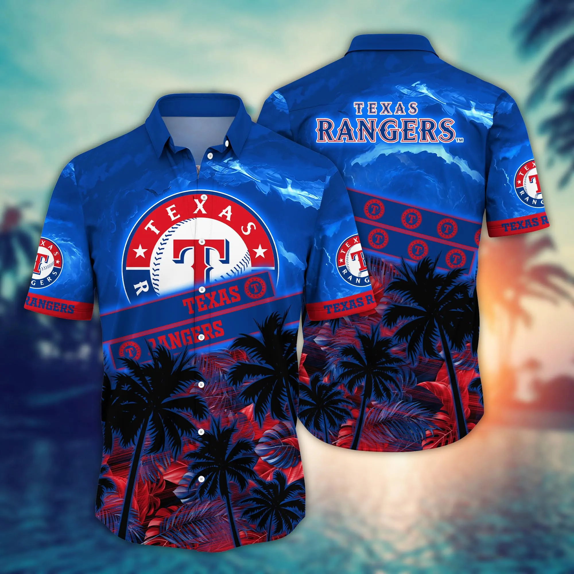 Texas Rangers Mlb Hawaiian Shirt Beach Vibes Aloha Shirt