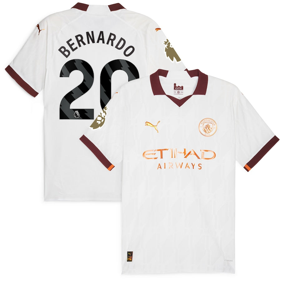 Bernardo Silva Manchester City Puma 2023/24 Away  Jersey – White