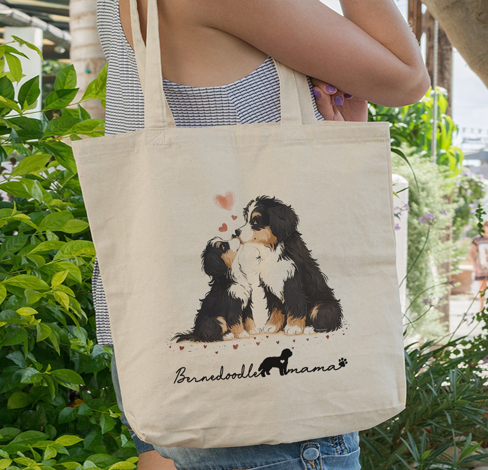 Bernedoodle Tote Bag, Dog Mom Essentials Tote Bag, Dog Mom Tote Bag, Puppy Tote Bag, Bernedoodle Bag For Dog Lover, Gift For Dog Mom Gift