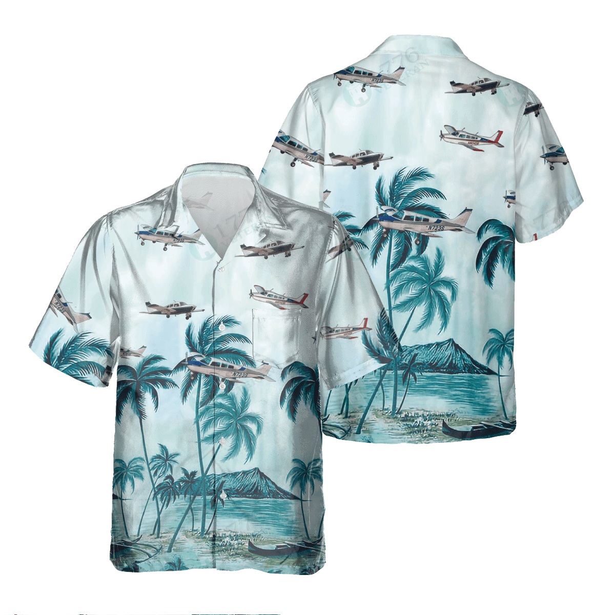 Beechcraft Sierra Pocket Hawaiian Shirt, Hawaiian Shirt For Men Dad Veteran, Patriot Day