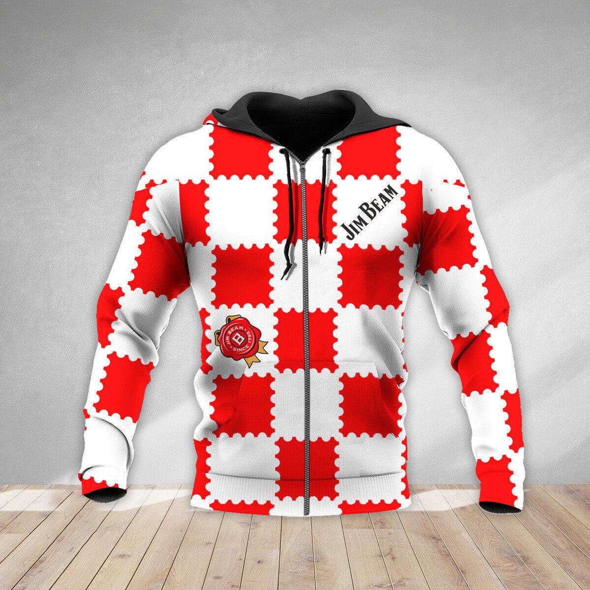 Gorgeous Gingham Jim Beam Hoodie & Zip Hoodie