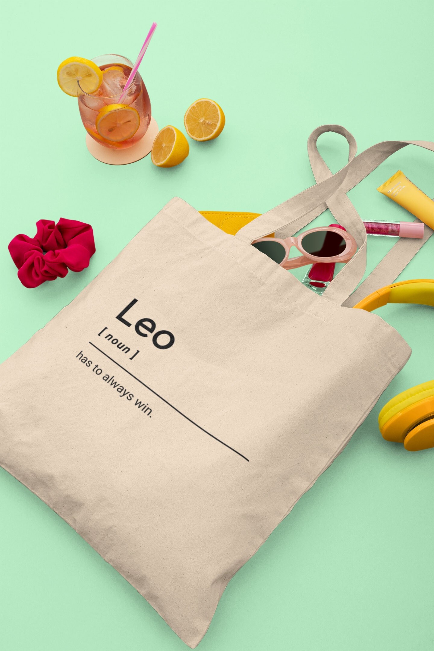 Leo Definition Tote Bag, Leo Gift, Leo Bag, Gift for Leo, Horoscope Bag, Leo quote prints, Star sign gift, Zodiac Astrology Horoscope gift