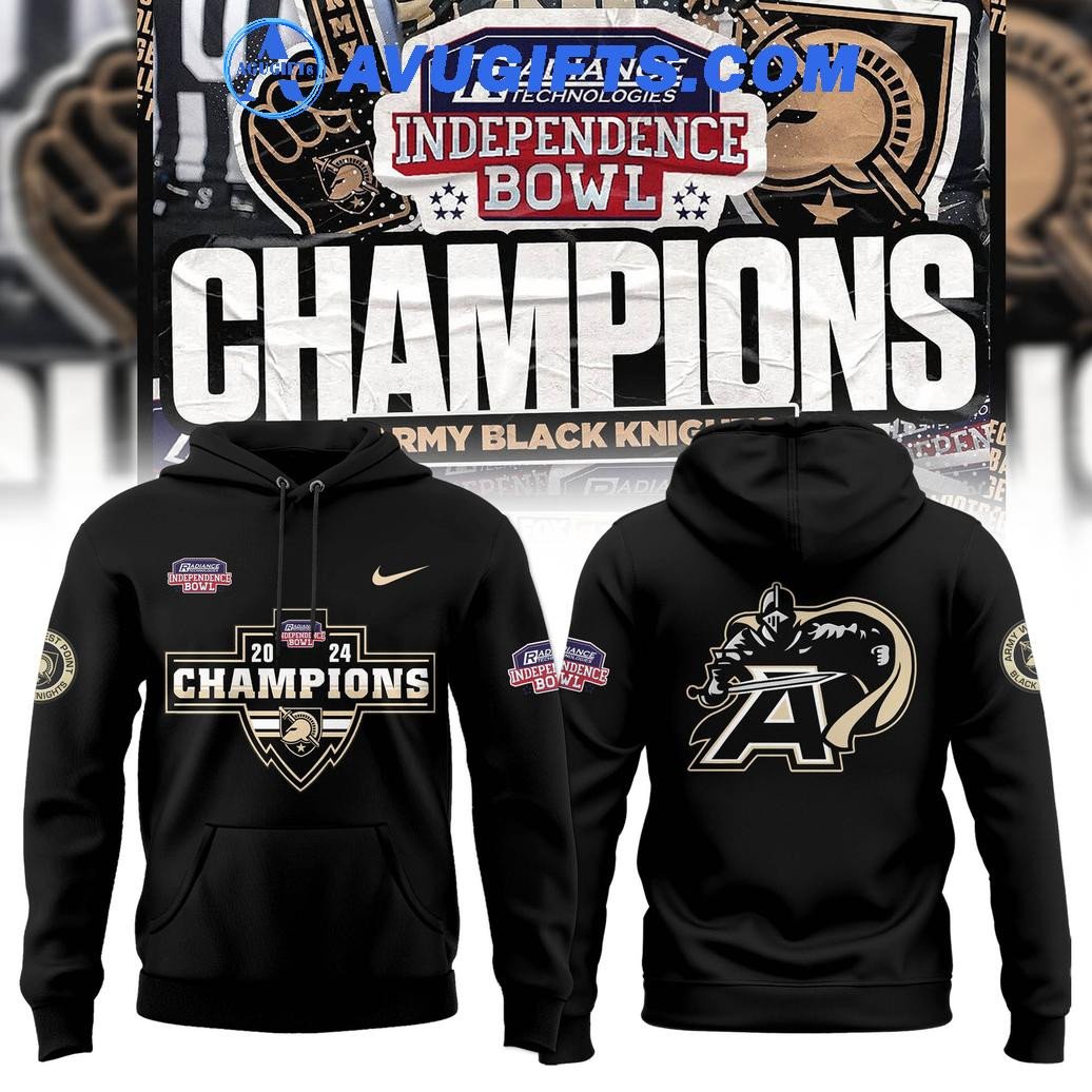 Army Black Knights Football Independence Bowl Champions 2024 For Fans Limited Edition Hoodie – Zip Hoodie 3D Aop Shirt