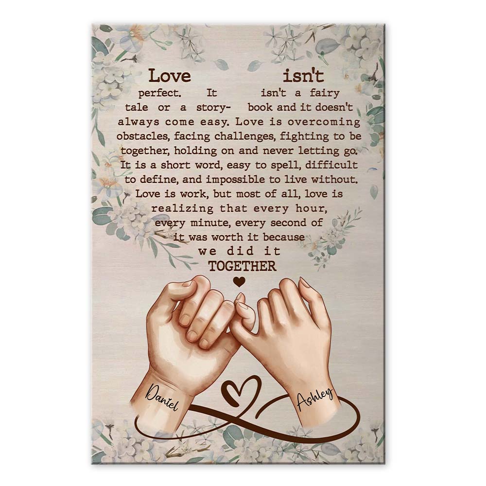 Personalized Gift For Couple Love Quote For Her, For Him, Anniversary Gift Poster 37305 -Home Decor