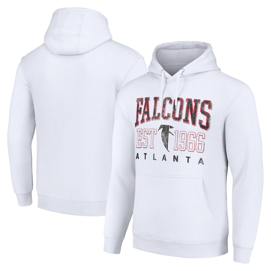 Atlanta Falcons NFL Throwback Logo White Print 2D Hoodie