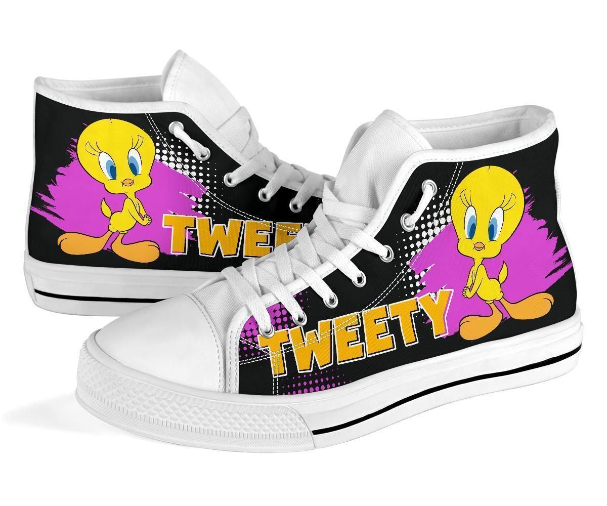 Shirtfresh x Tweety Tweety Sneakers High Top Shoes Looney Tunes Fan High Top Shoes Va95