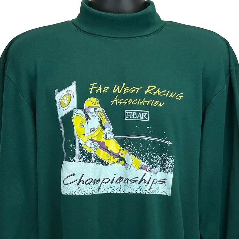 Far West Racing Association Skiing Vintage 90s Sweatshirt Mammoth Mountain Skier