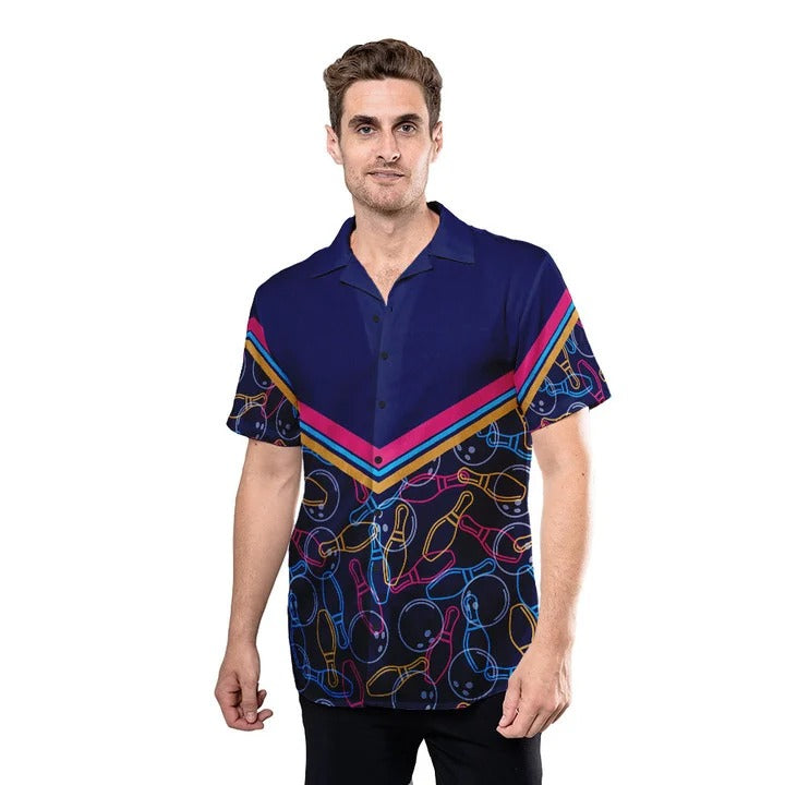 Bowling Hawaiian Shirt For Men Women, Colorful Bowling Hawaii Shirt, Bowling Lover Gifts